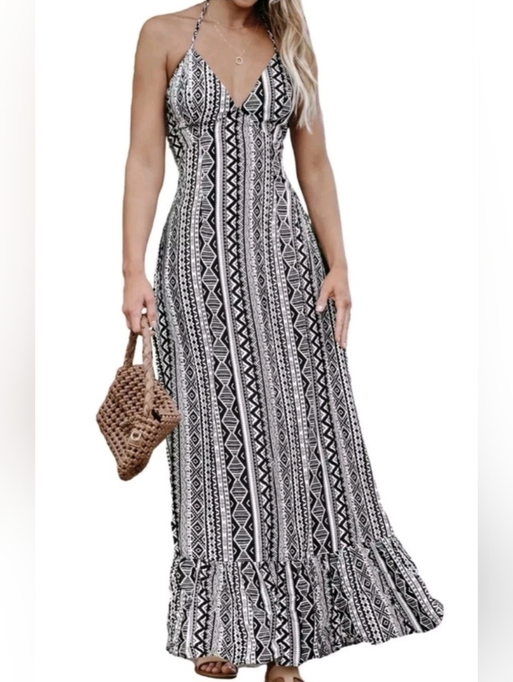 Cupshe Women's Flounce Maxi Beach Dress - Size Medium